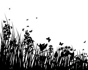 Image showing meadow silhouettes