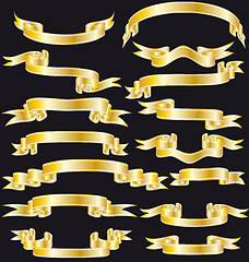 Image showing golden ribbons