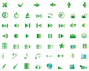Image showing musical icons set