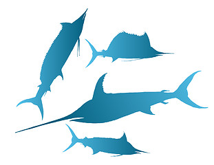 Image showing marlin,  sailfish vector