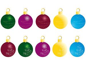 Image showing christmas ball set