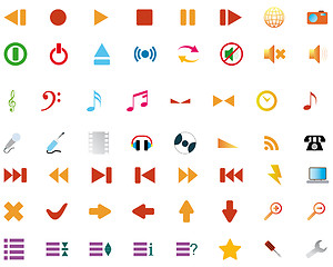 Image showing musical icons set