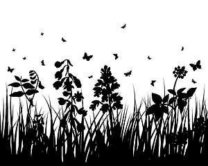 Image showing meadow silhouettes