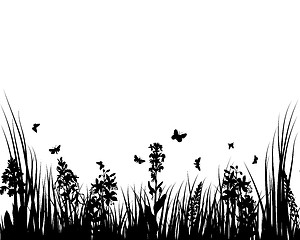 Image showing meadow silhouettes