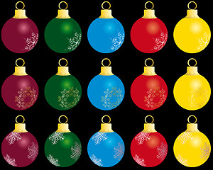 Image showing christmas ball set