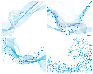 Image showing set of water backgrounds