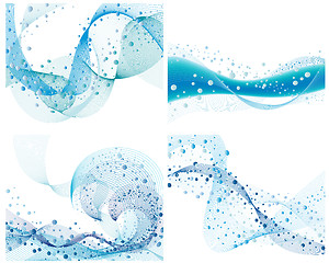 Image showing set of water backgrounds