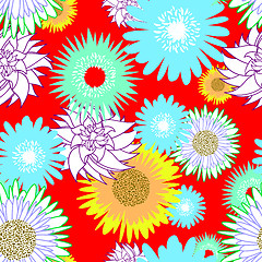 Image showing seamless floral pattern