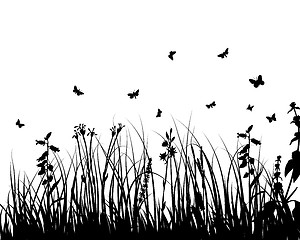 Image showing meadow silhouettes