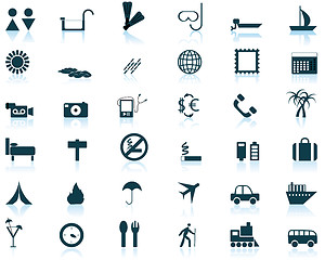 Image showing travel icons set