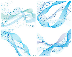 Image showing set of water backgrounds