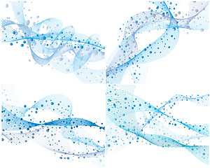 Image showing set of water backgrounds