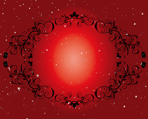 Image showing Abstract vector festive background in red colors