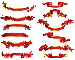 Image showing red ribon set