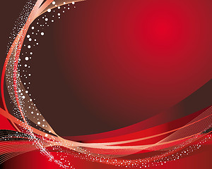 Image showing Abstract vector festive background in red colors