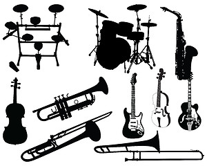 Image showing set of musical instruments