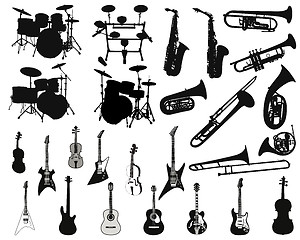 Image showing set of musical instruments