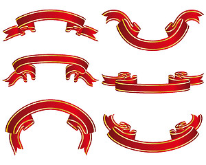 Image showing ribbons set red