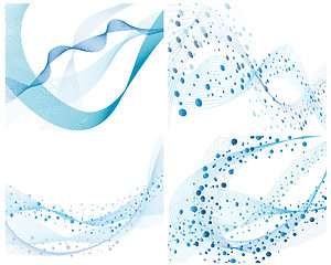 Image showing set of water backgrounds