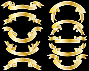 Image showing golden ribbons