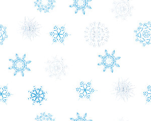 Image showing seamless snowflakes background