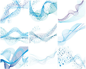 Image showing set of water backgrounds