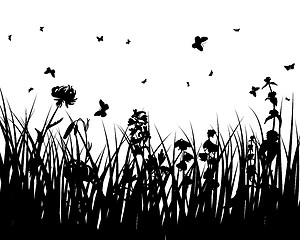 Image showing meadow silhouettes