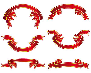 Image showing ribbons set red