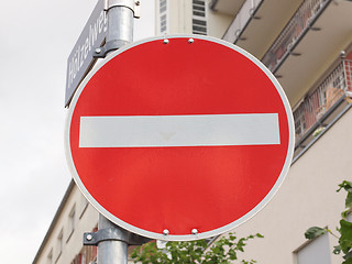 Image showing No entry sign