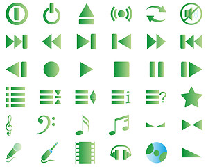 Image showing musical icons set