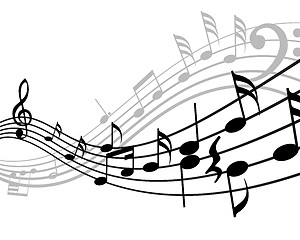 Image showing musical note staff