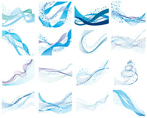 Image showing set of water backgrounds