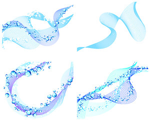 Image showing set of water backgrounds