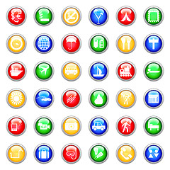Image showing business and office icon set