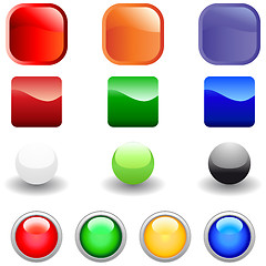 Image showing web buttons set