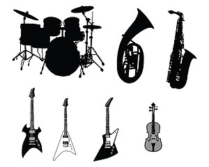 Image showing set of musical instruments