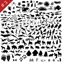 Image showing # 3 set of animal silhouettes