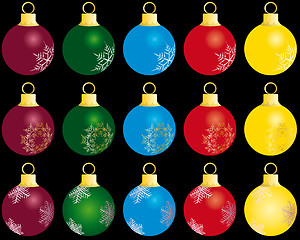 Image showing christmas ball set