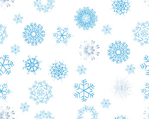 Image showing seamless snowflakes background