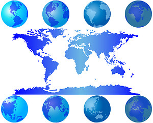 Image showing world globes