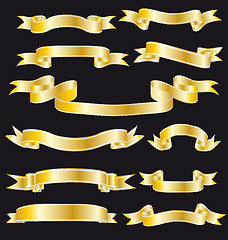 Image showing golden ribbons