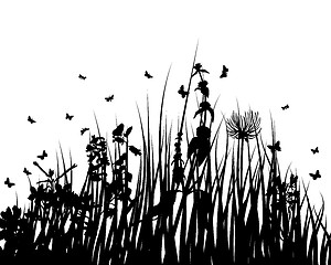 Image showing meadow silhouettes