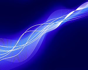 Image showing glowing water waves