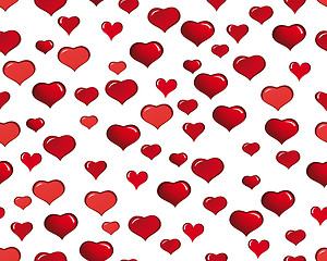 Image showing seamless hearts background