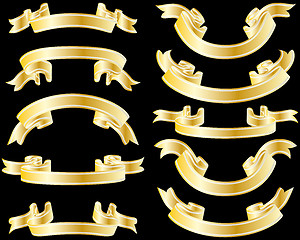 Image showing golden ribbons
