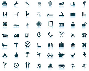 Image showing travel icons set