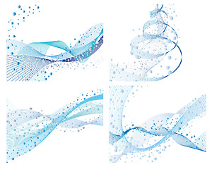 Image showing set of water backgrounds