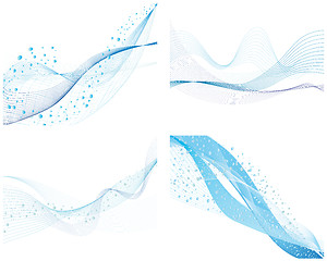 Image showing set of water backgrounds