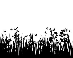 Image showing meadow silhouettes