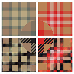 Image showing textile seamless pattern set 